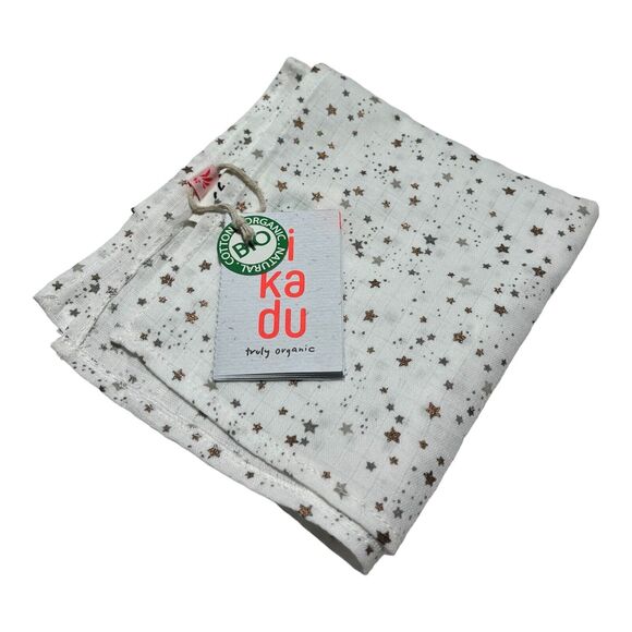 Kikadu Organic Star Muslin Blanket Small Security Swaddle - Picture 1 of 5